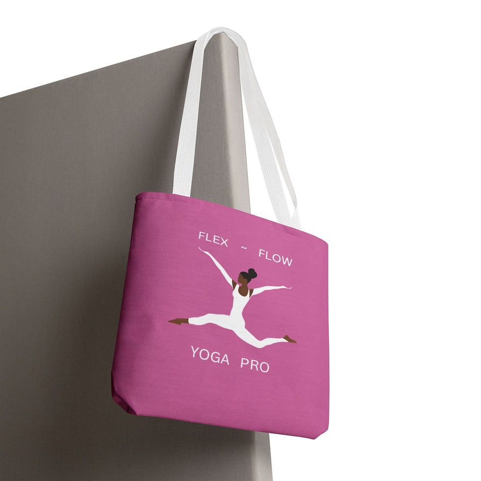 Thumbnail: Yoga Tote Bag - Flex Flow Yoga Pro Logo (Pink)