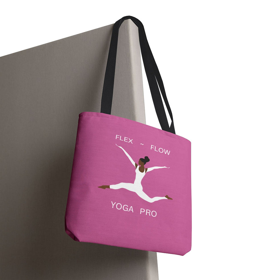 Thumbnail: Yoga Tote Bag - Flex Flow Yoga Pro Logo (Pink)