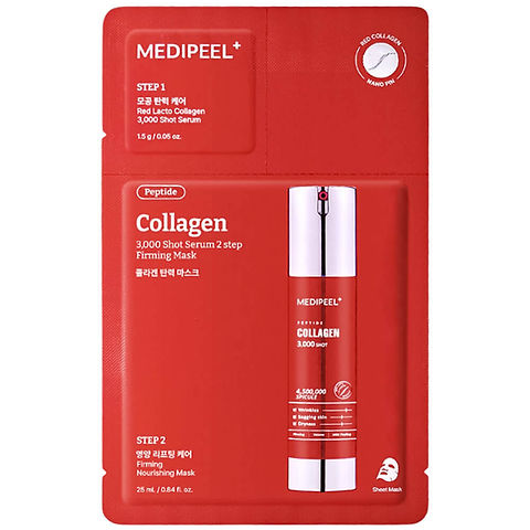 MEDIPEEL Red Lacto Collagen 3000 Shot Serum 2 Step Mask 1,5 g + 25