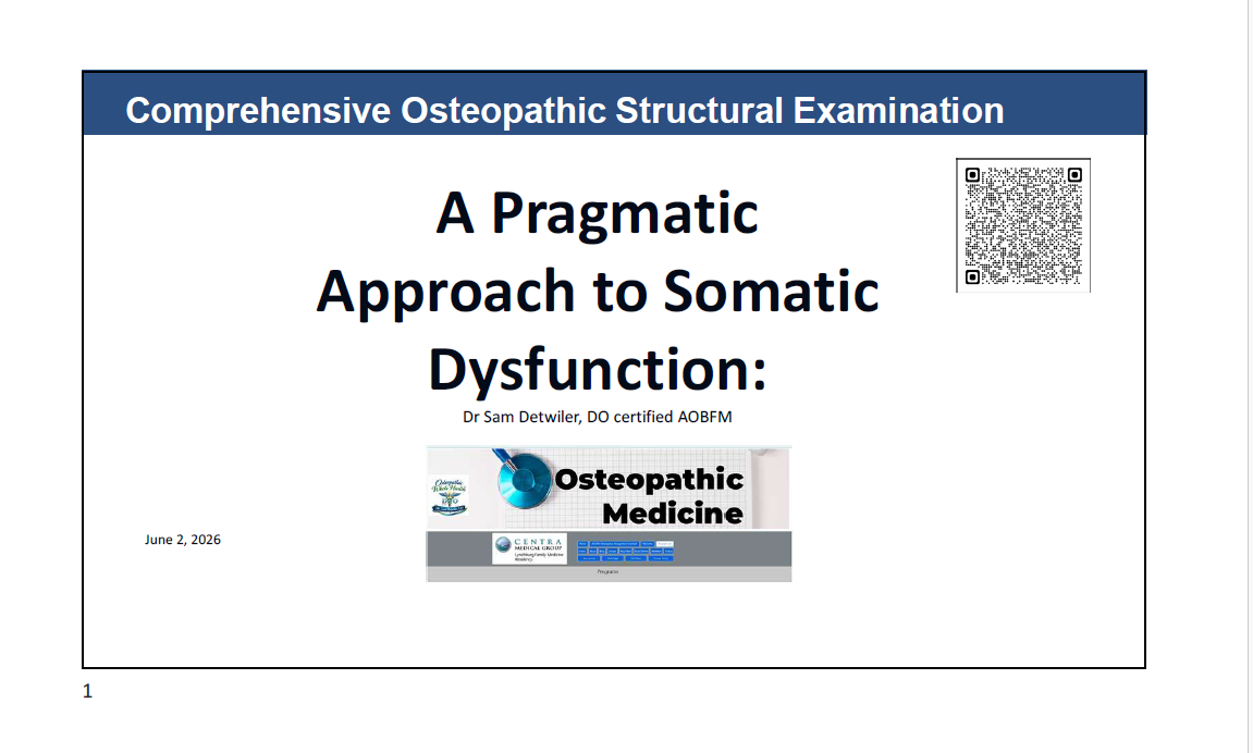 Original cover: A PRAGMATIC APPROACH TO SOMATIC DYSFUNCTION