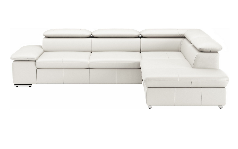 Miniaturbild: Ecksofa "VALANIA" inklusive Kopfteilverstellung. NaturLEDER