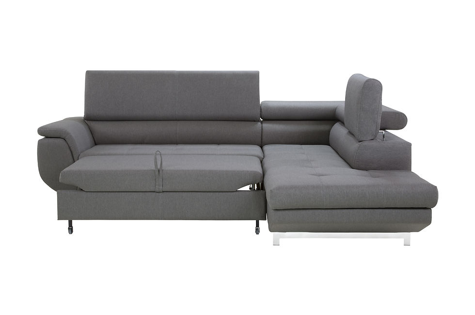 Miniaturbild: Ecksofa "FEMM" inkl. Bettfunktion/Bettkasten, Kopfteilfunktion. Neu