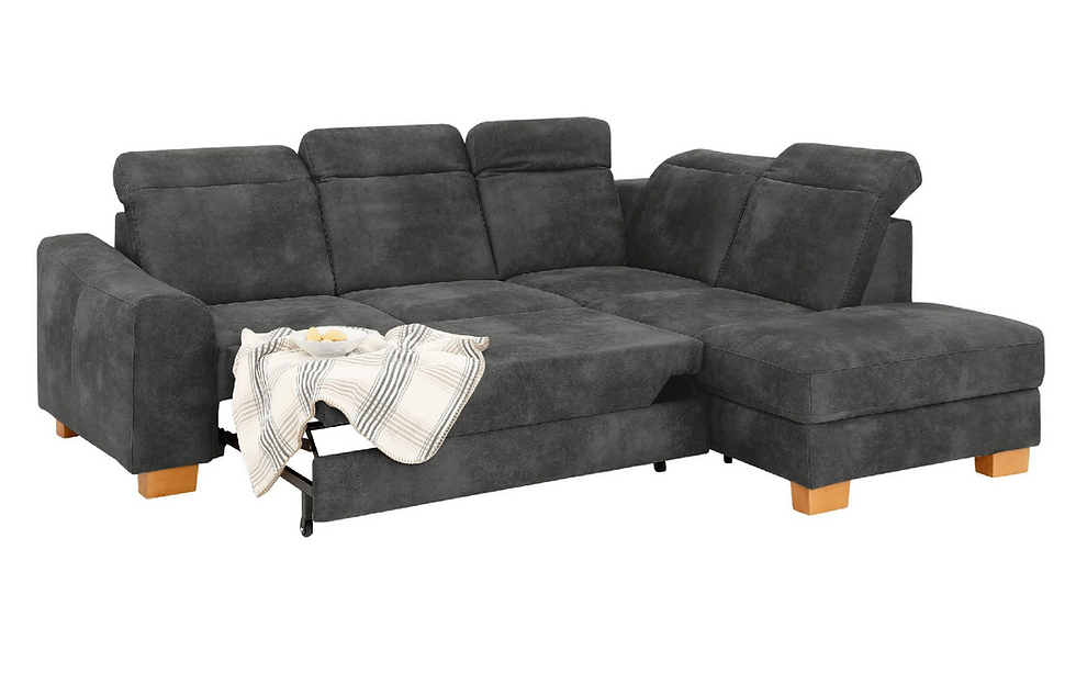 Miniaturbild: Ecksofa "DUDEE" mit Kopfteilverstellung,  Bettfunktion, Bettkasten