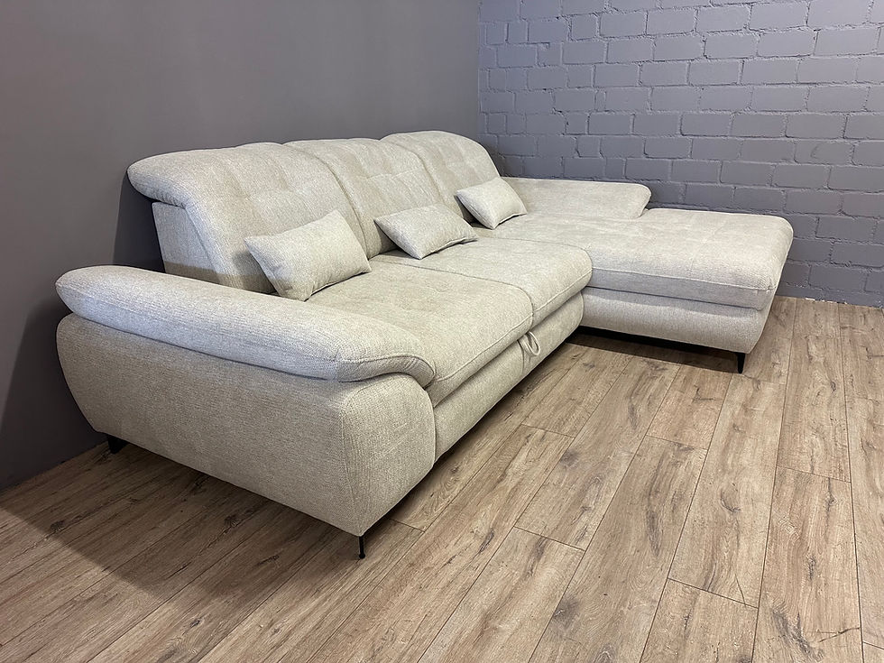Miniaturbild: Ecksofa "DELTA" mit Bettfunktion, Bettkasten & Kopfteilverstellung