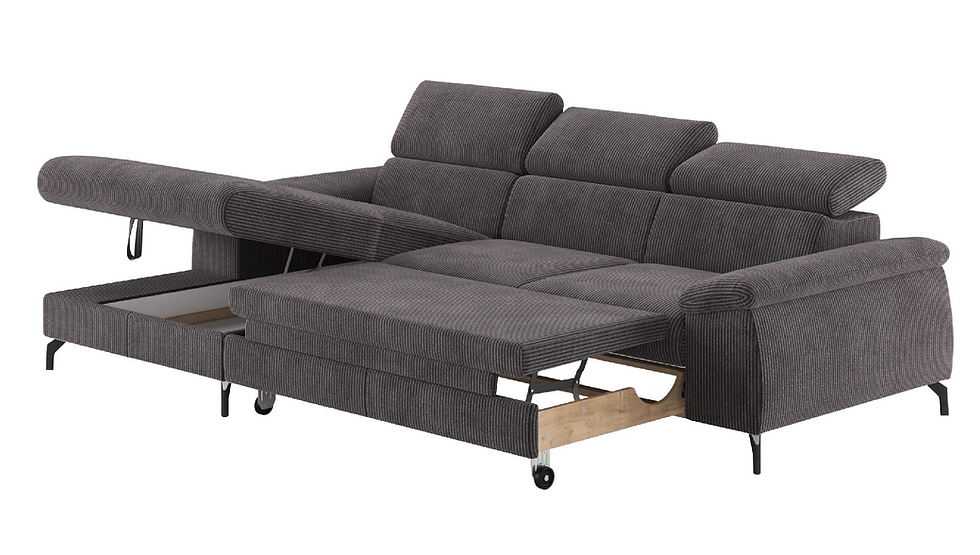 Miniaturbild: Ecksofa "KITTA" Kopfteilverstellung, Schlaffunktion & Bettkasten