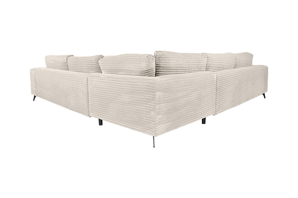 Miniaturbild: Ecksofa "NOX XXL" in Breitcord beige. Neu