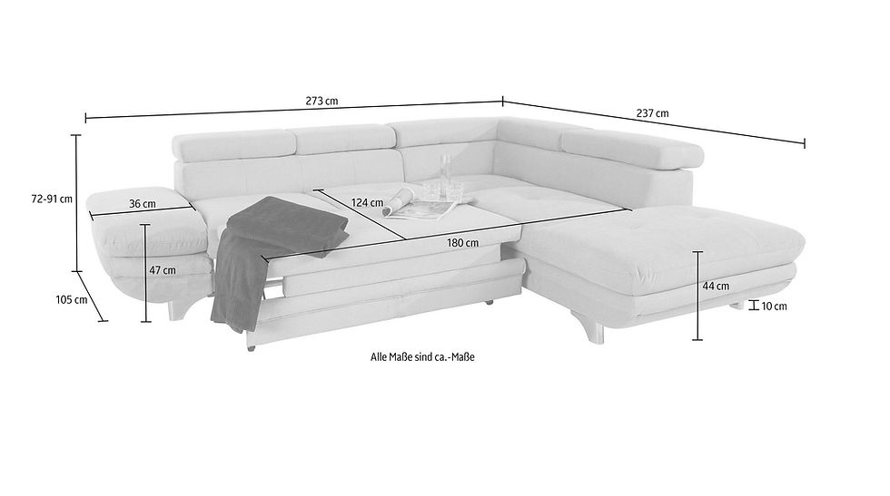 Miniaturbild: Ecksofa"ENTER", inkl.Schlaffunktion.  NaturLeder