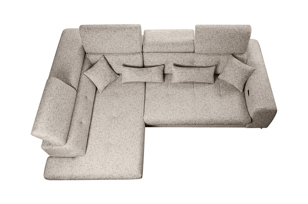 Miniaturbild: Ecksofa "ELETRA" mit elektrischer Sitzverbreitung, Bettkasten. NEU