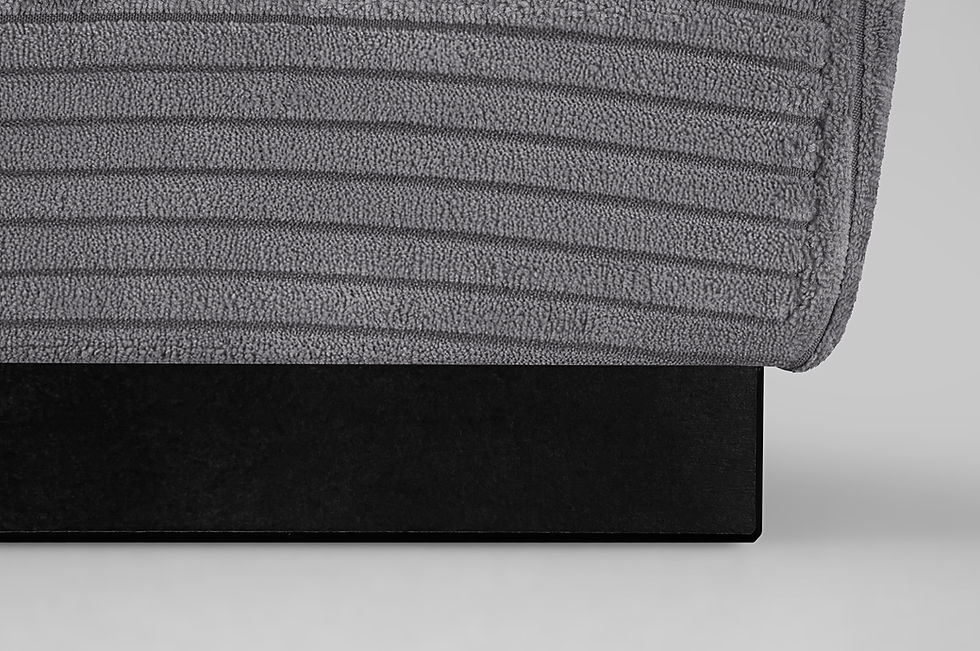 Miniaturbild: Ecksofa "LINCOLN" XXL 250/355 cm in Cord grau. Neu