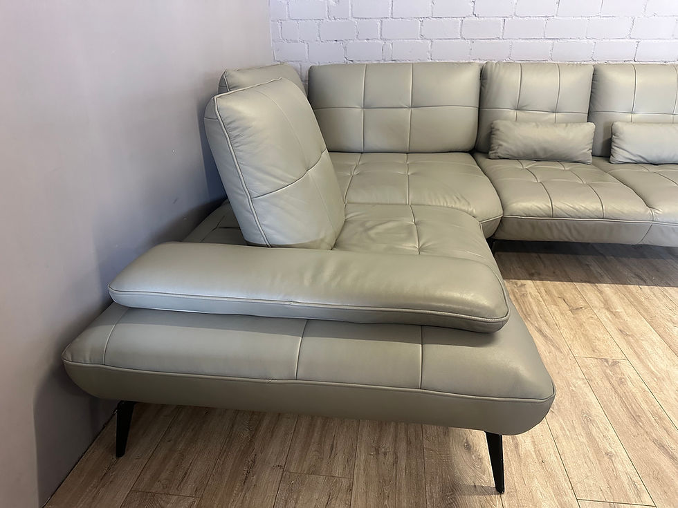 Miniaturbild: Ecksofa "TICONA" in Leder mit Sitztiefenverstellung