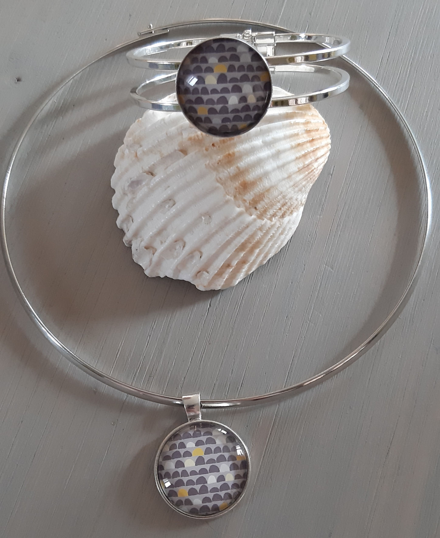 Parrure cabochon 3 (réf: AMF78)