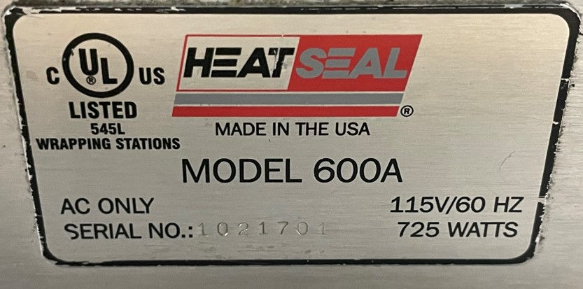 Thumbnail: 72-0319 Heat Seal 600A 20” Countertop Wrapper