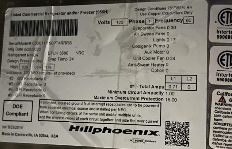 Thumbnail: 1-0575 Hill Phoenix PT-RRRS 8’ Remote Refrigerated Sushi Cooler
