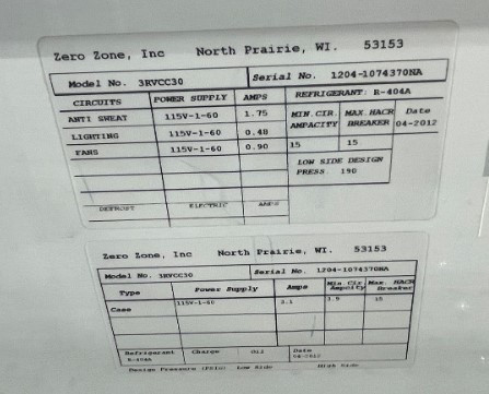 119-0062 Zero Zone Remote Hybrid 20 Door Cooler and Freezer Run | GES