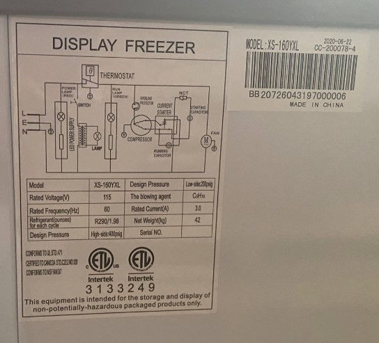 Thumbnail: 171-0109 26” Self Contained Ice Cream Freezer