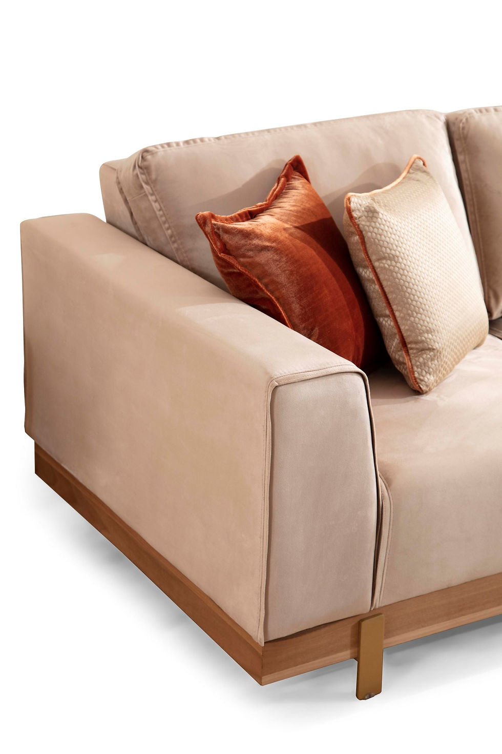Miniatura: Emily Beige Velvet 2 Pc Sectional