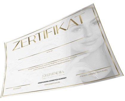 Zertifikat für kosmetikstudio
