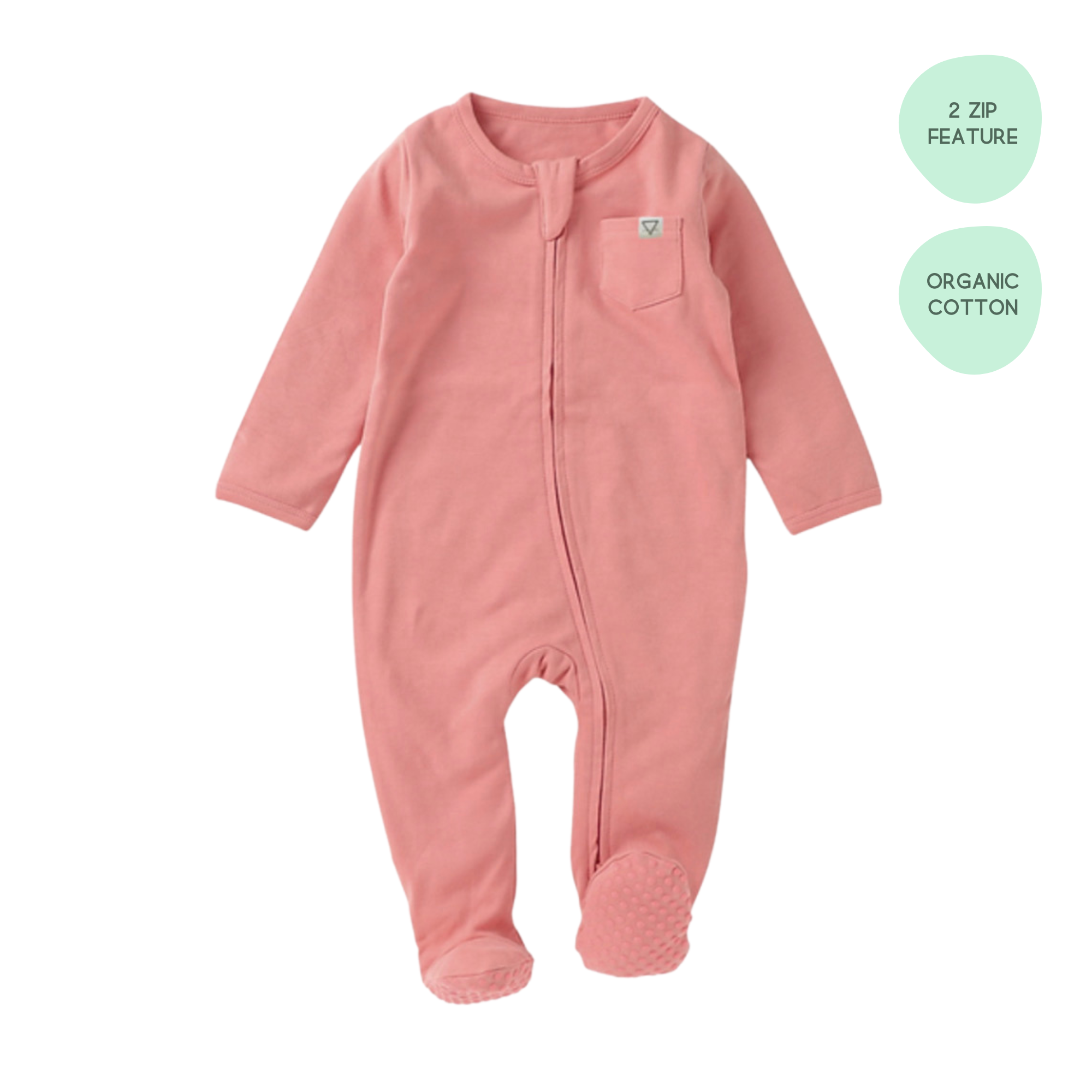 Zip Sleepsuit - Pink