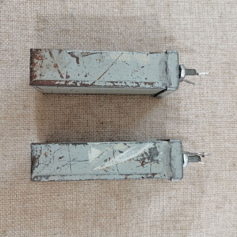Thumbnail: One pair of Western Electric capacitors 1390A 2.4uF 2.16uF