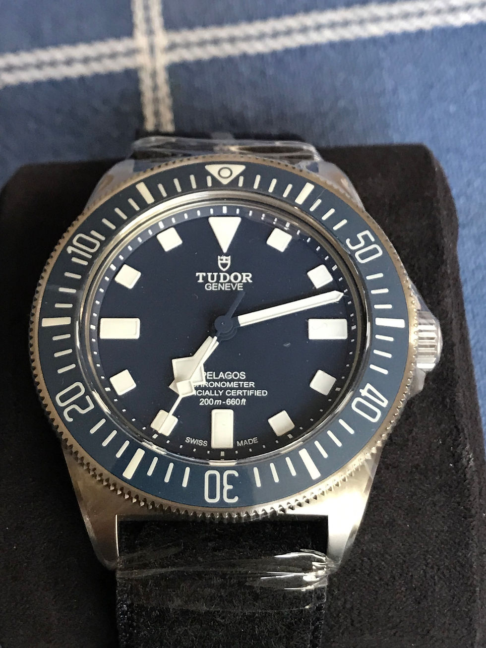 Thumbnail: Tudor Pelagos FXD Blue Titanium 42mm UNPOLISHED Complete Set SOLD