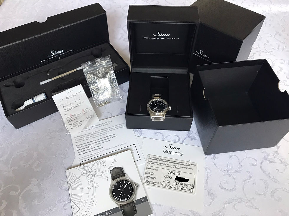 Thumbnail: Sinn 556 Black Dial 38.5mm Automatic SERVICED Complete Set MINT SOLD