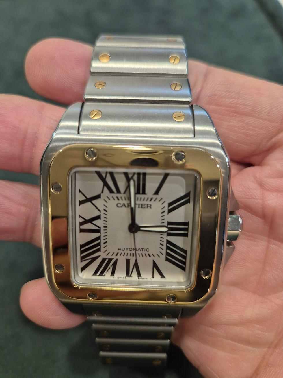Thumbnail: Cartier Santos 100XL Steel/Yellow Gold 42mm Automatic Complete Set MINT SOLD