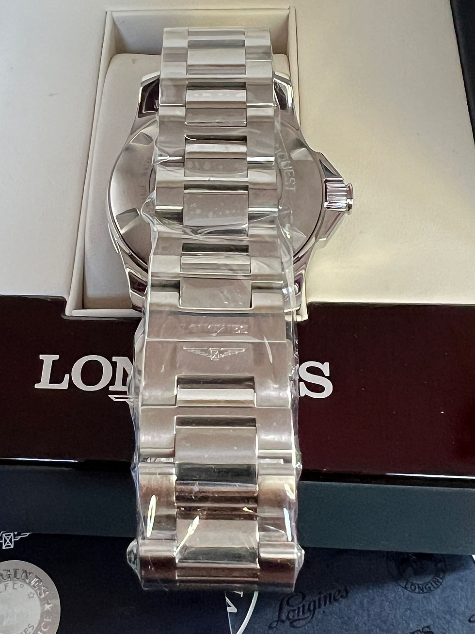 Thumbnail: Longines Conquest Blue Steel 41mm Quartz Complete Set MINT 