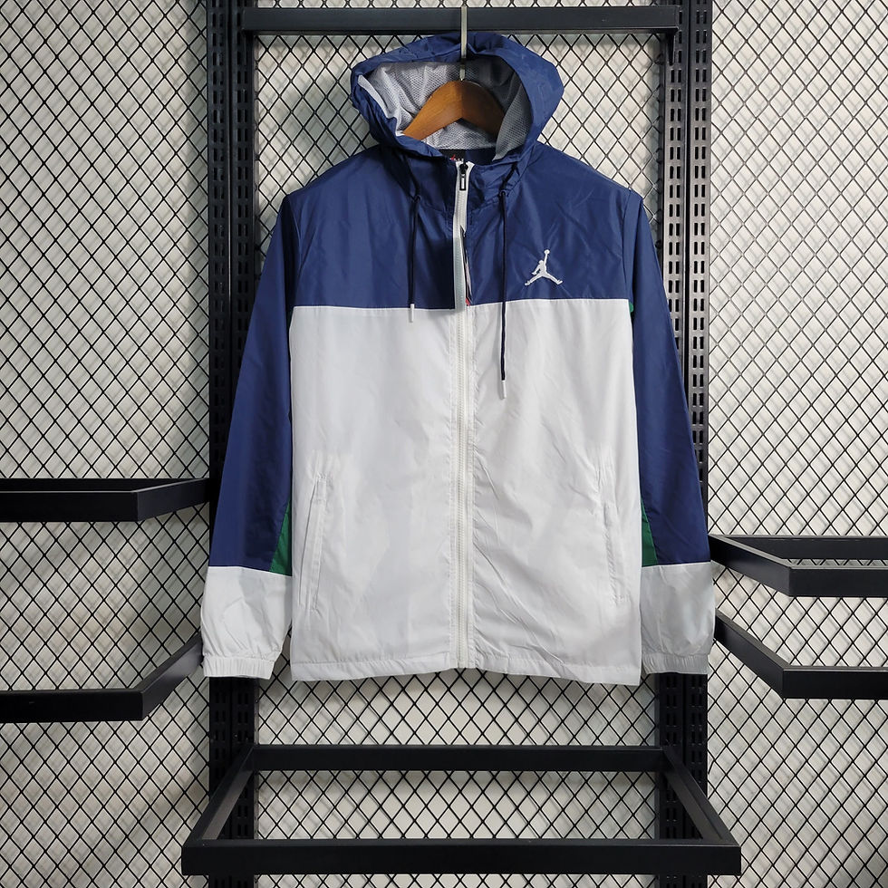 CORTA VENTO JORDAN BRANCO E AZUL