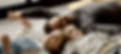 Father with daughters lying on the floor