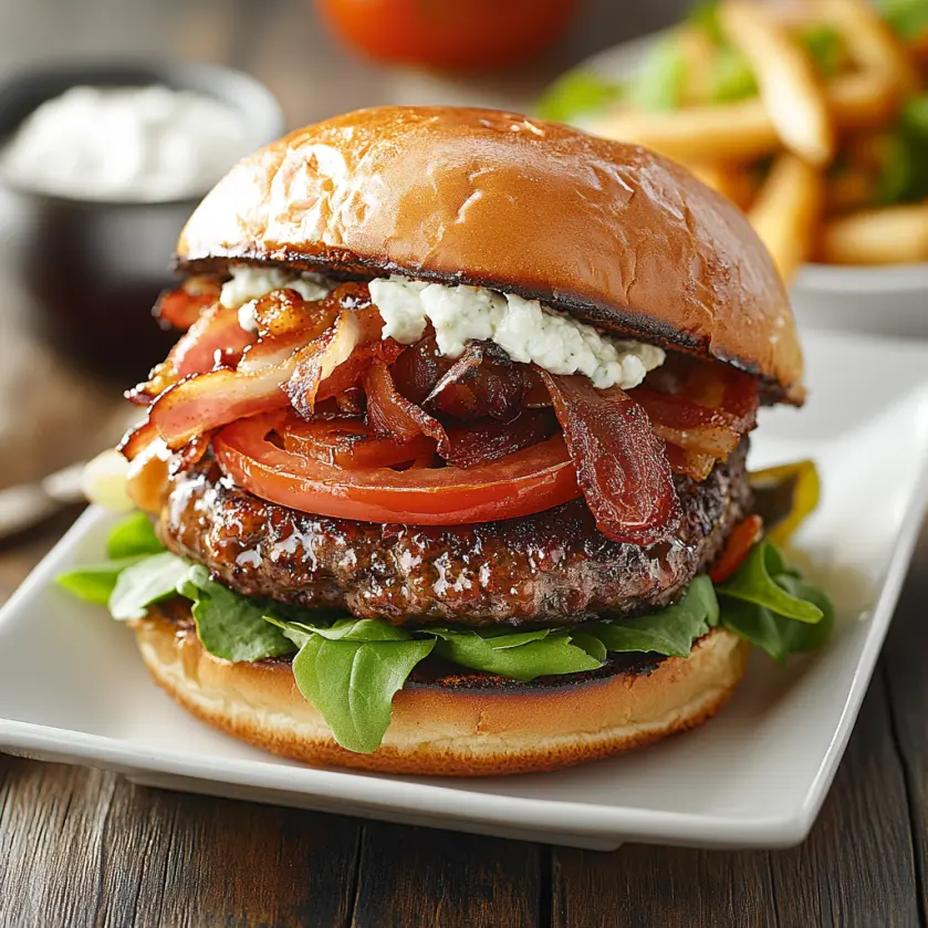 Hamburguesa con Queso de Cabra y Dulce de Membrillo
