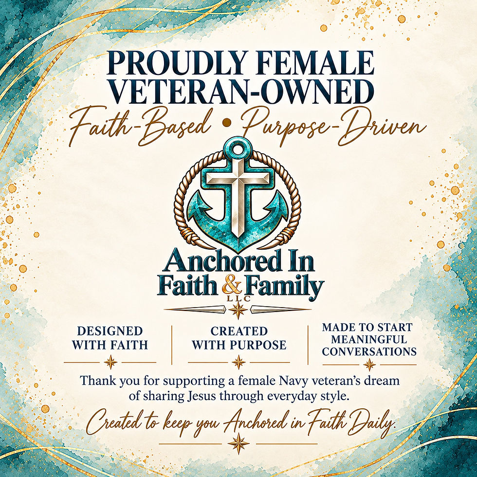 Thumbnail: Anchored in Faith and Family Christian apparel and gifts, female veteran-owned brand