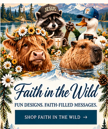 Christian fun designs and faith-filled messages from Anchored in Faith and Family