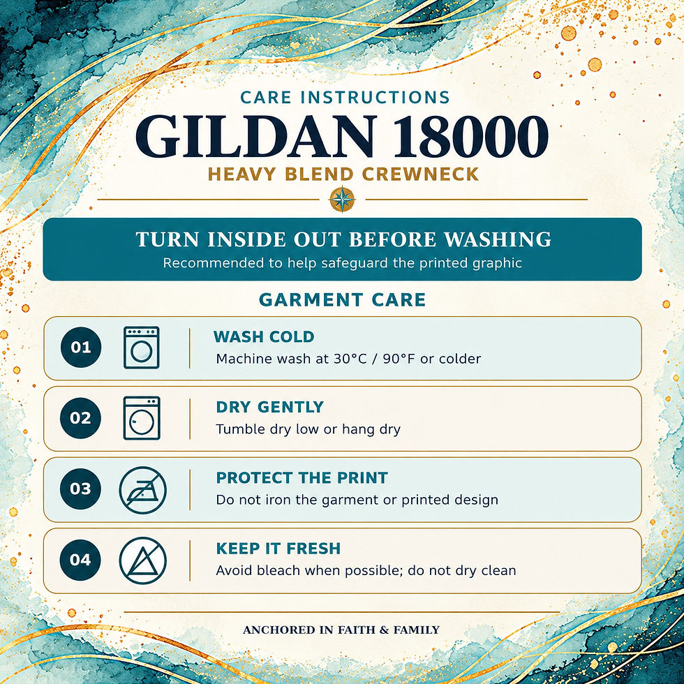 Thumbnail: Gildan 18000 Heavy Blend crewneck sweatshirt care guide