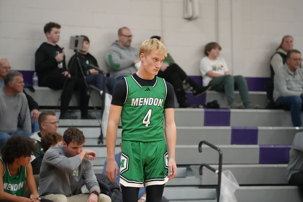 Senior Ryder Gorham stares down the Athens team during introductions Tuesday night. Photo by Travis Long | Team TBM.