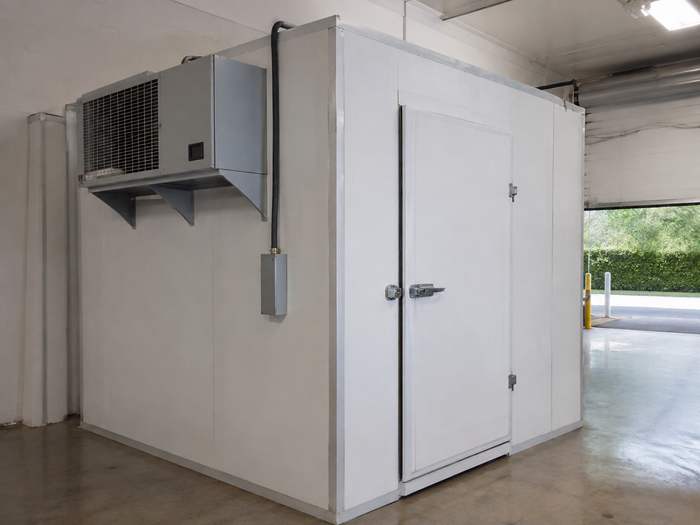 A portable walk-in cooler