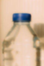 Clear Bottle with blue lid