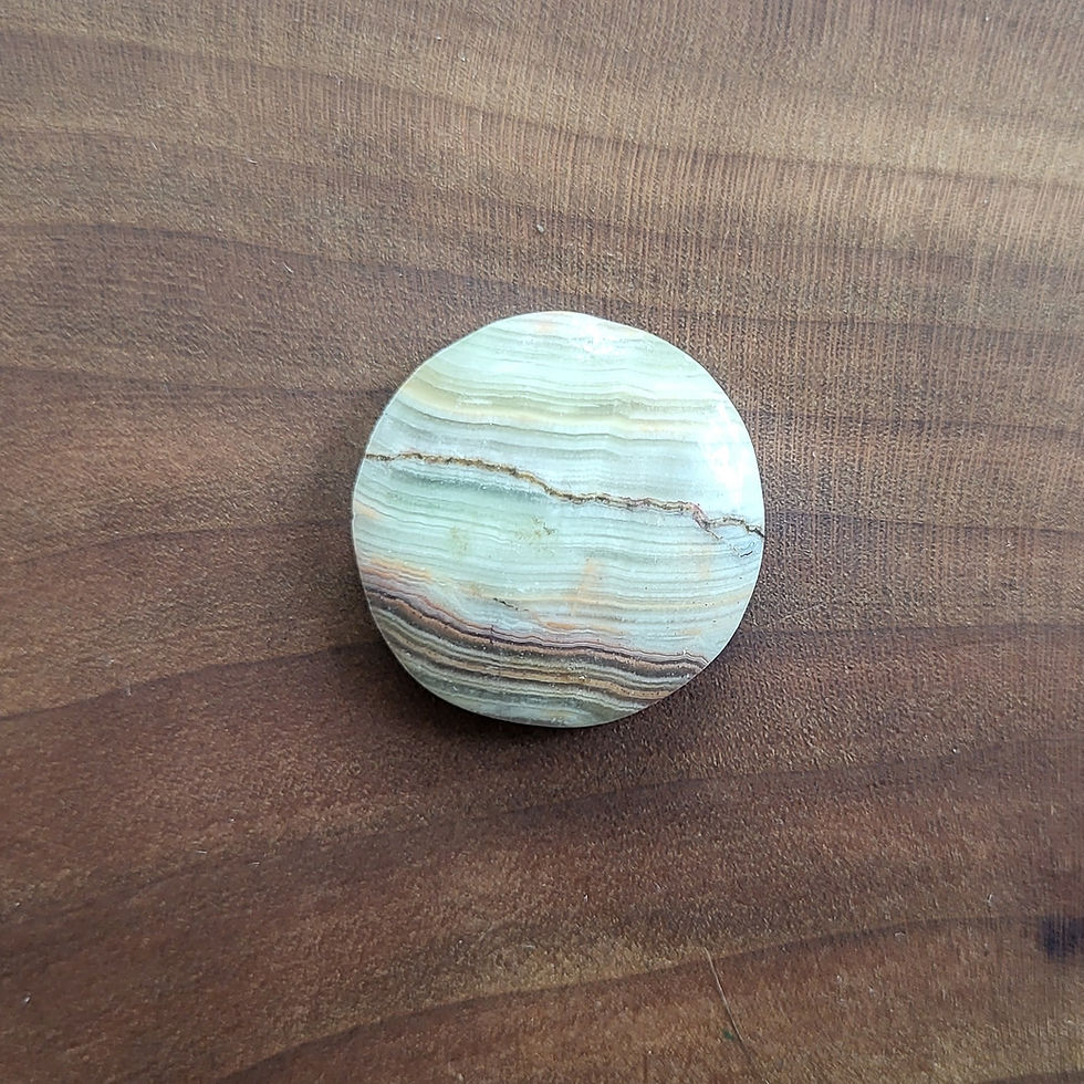 Miniature : Agates baguées (dentelle) vertes Mexique vendues à l'unité // 02
