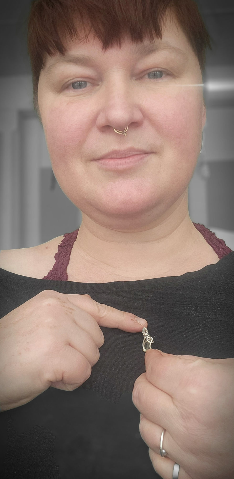 Thumbnail: The Moon and the Sun: Chrysoprase and Citrine on Argentium