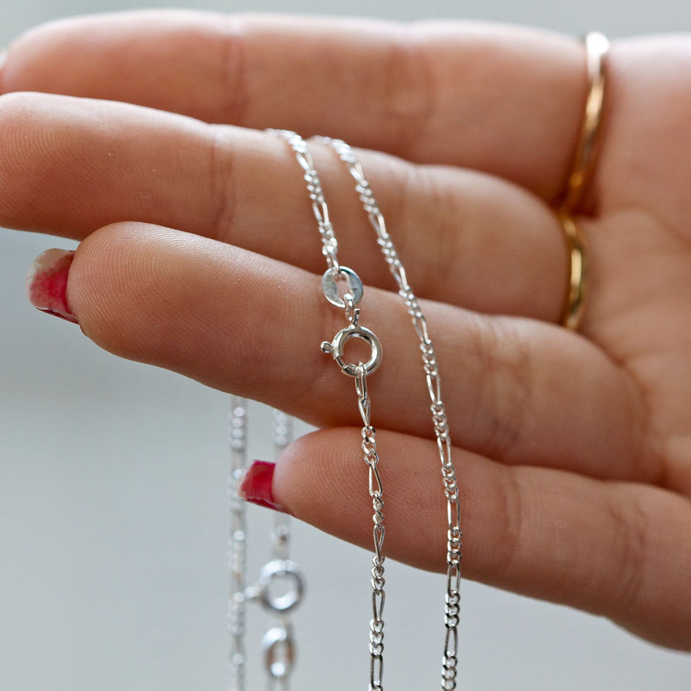 Miniature : Chaînes "Figaro" - argent sterling 925