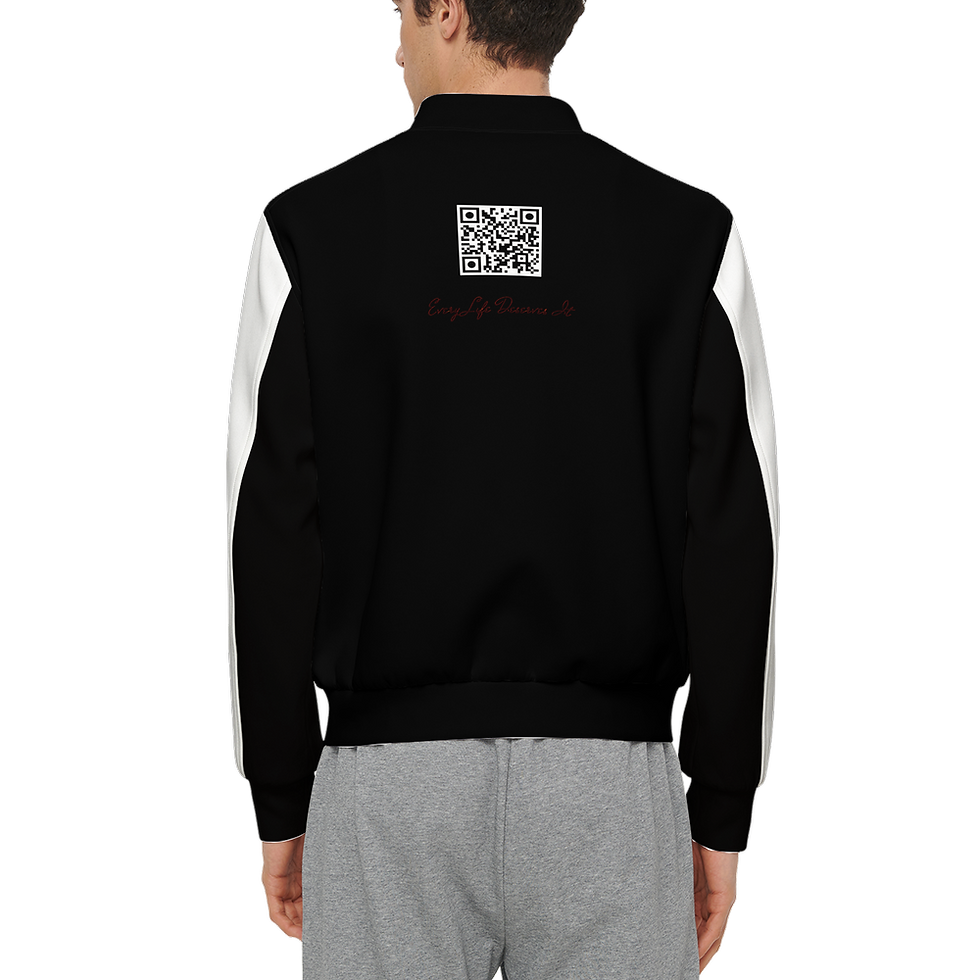 Thumbnail: JM BLK Men's Double Layered Bomber Sports Jacket-Techno Scuba Knit