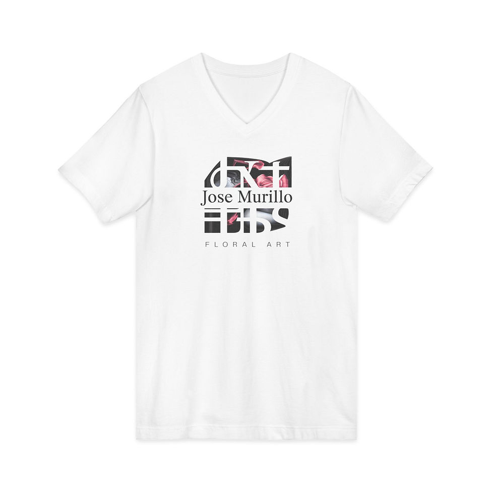 Thumbnail: Jose Murillo Floral Logo V‑Neck Tee