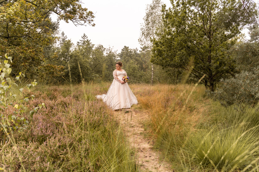 trouwen in breda, trouwreportage op de heide