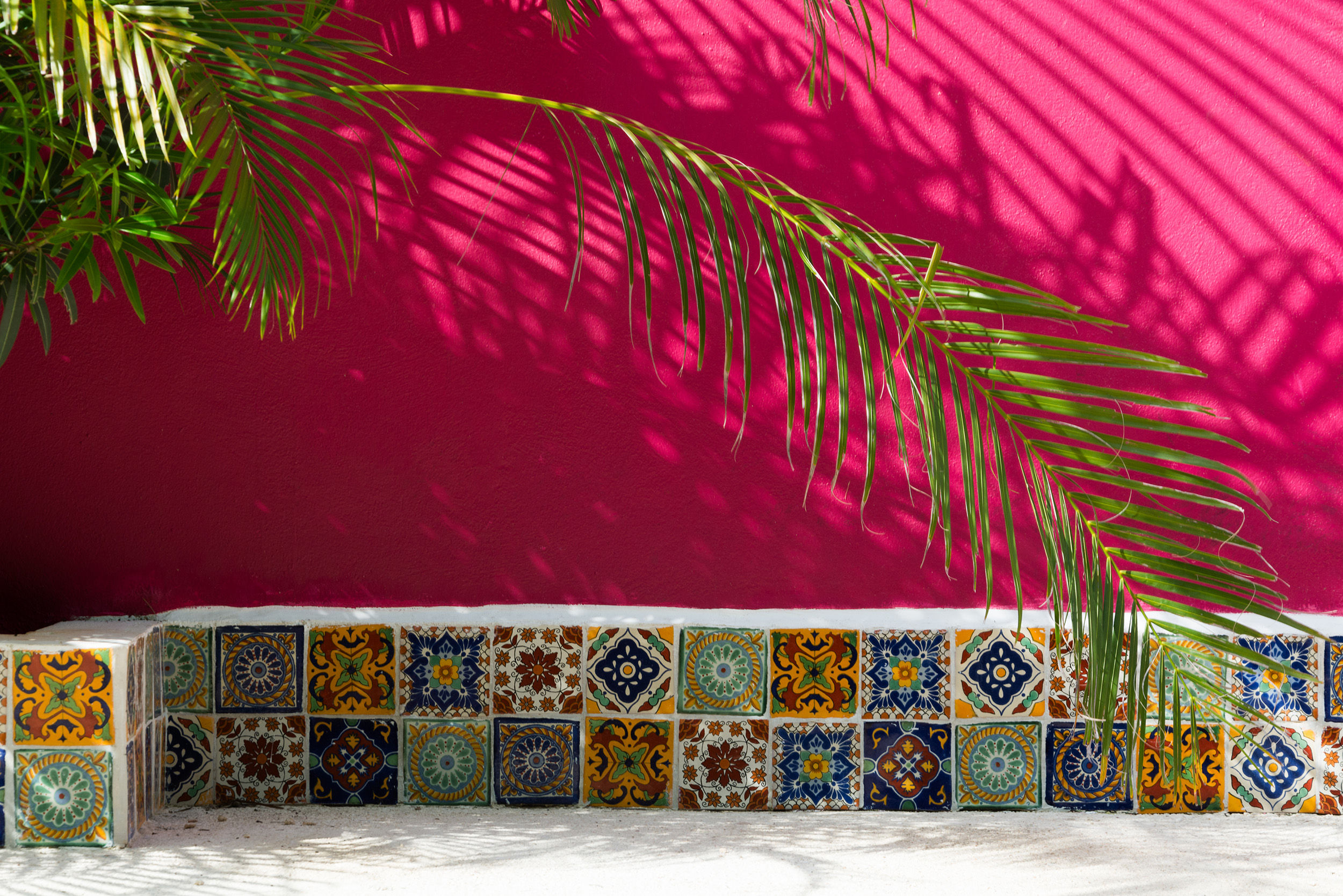 Vrolijke muur in Tulum