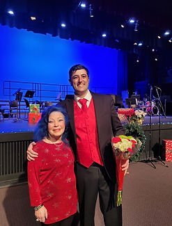 Michael with Kathi Hiett, President of Maryland Concert Series