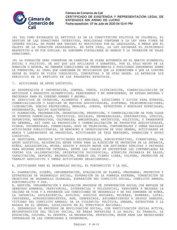 Camara de Comercio Fundacion DSO Colombi