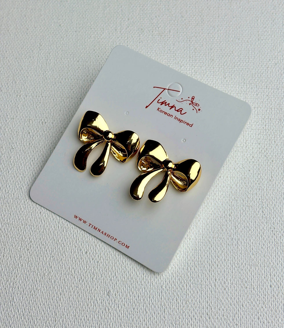 Thumbnail: GOLD BOW EARRINGS