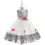 Thumbnail: White, Pink embroided detail Princess Party Dress