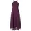 Thumbnail: Aubergine Long Halter Neck Prom Dress