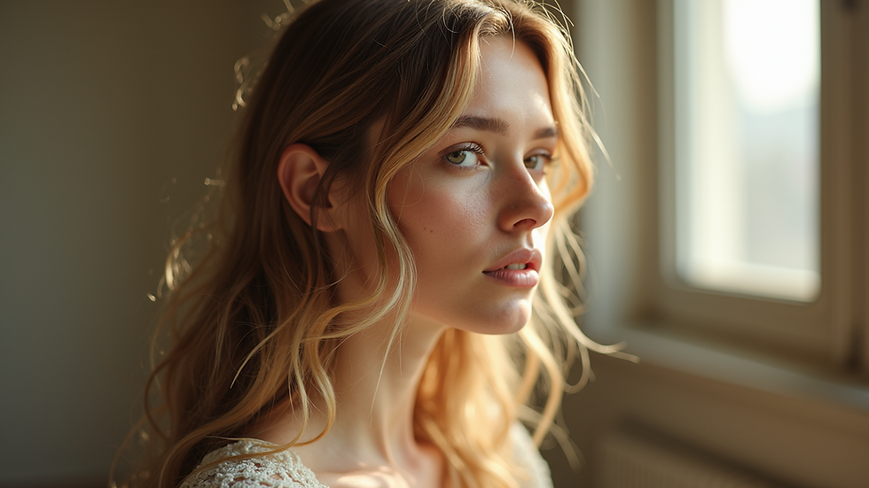 Close-up view of a sustainable fashion collection displayed elegantly