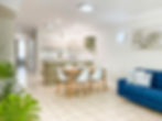 Dining and kitchen area
